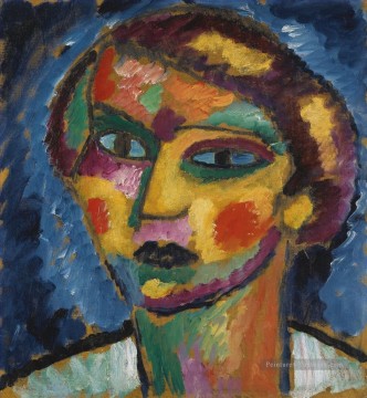 tête d’une femme Alexej von Jawlensky Expressionnisme Peinture à l'huile